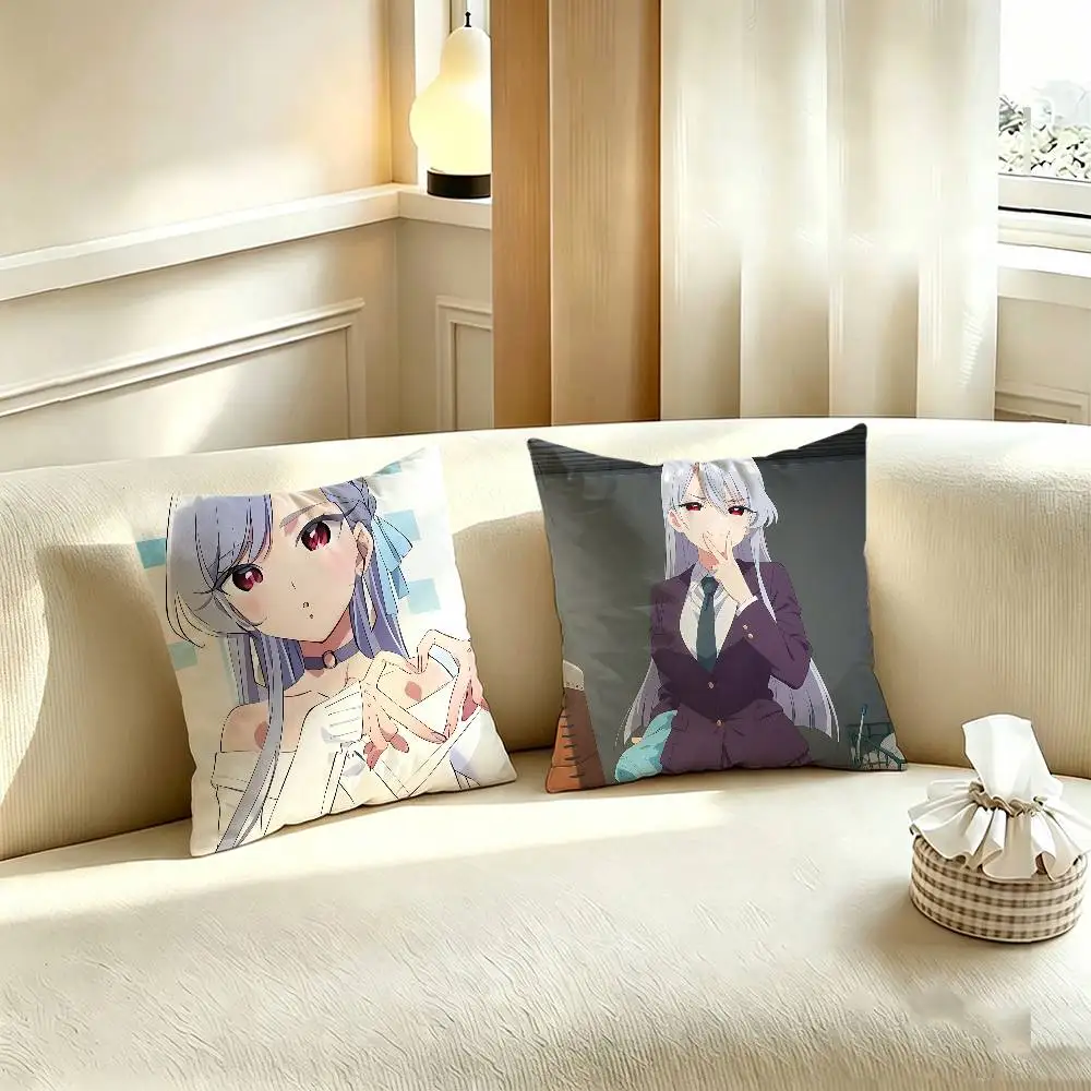 T-The 100 Girlfriends N-Nano Eiai Polyester Printed Pillow Cover Square 30 35 40 45 50 55 cm Soft for Sofa Bed Car Home Decor