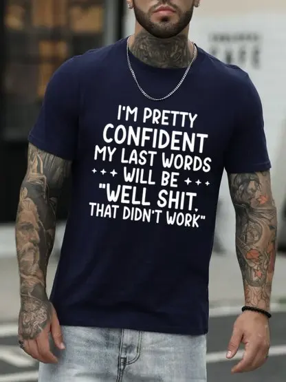 I'm really confident about this men's casual printed loose cotton t-shirt