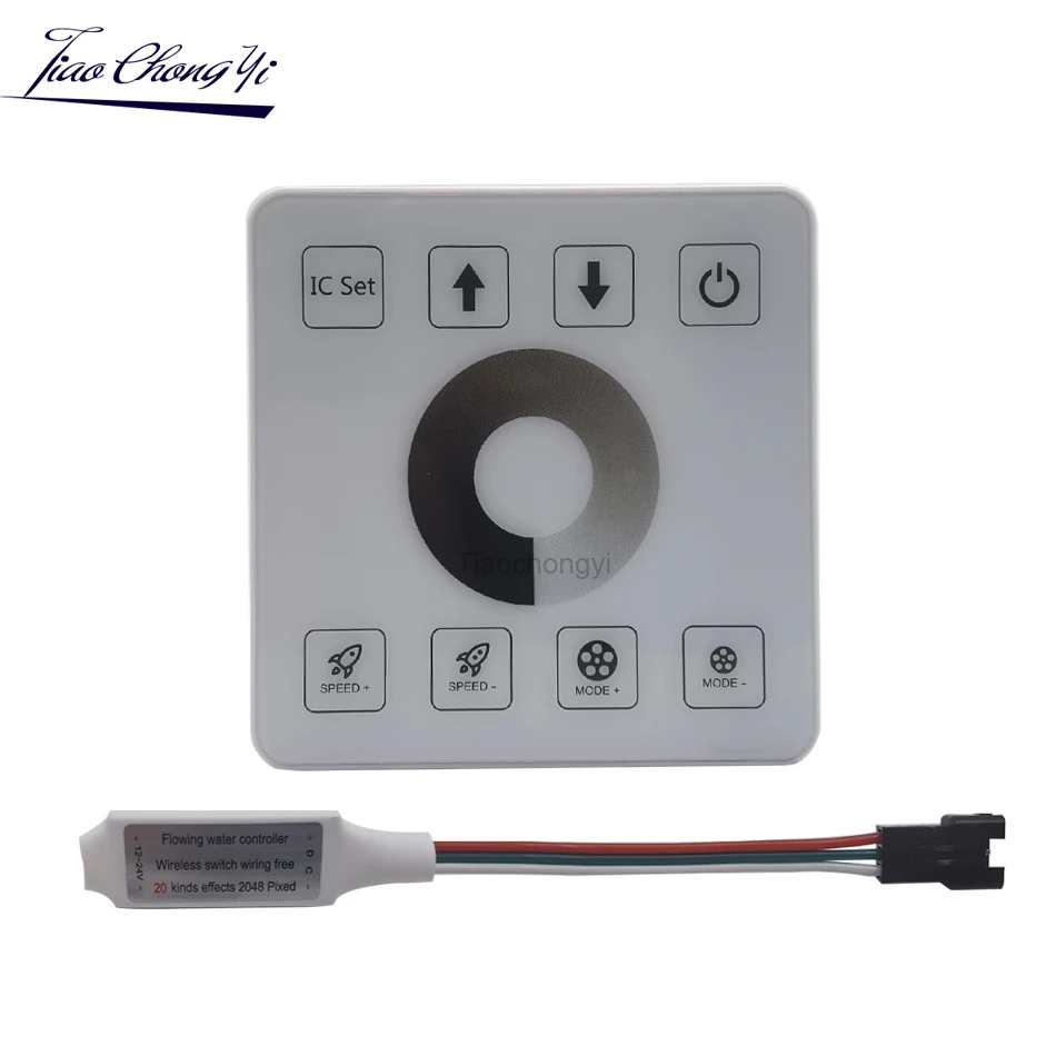 Mini LED Magic Single Color Dimmer Controller 12–24 V mit RF Wireless Full Touch Panel für Monochrome Follow Spot Light Bar