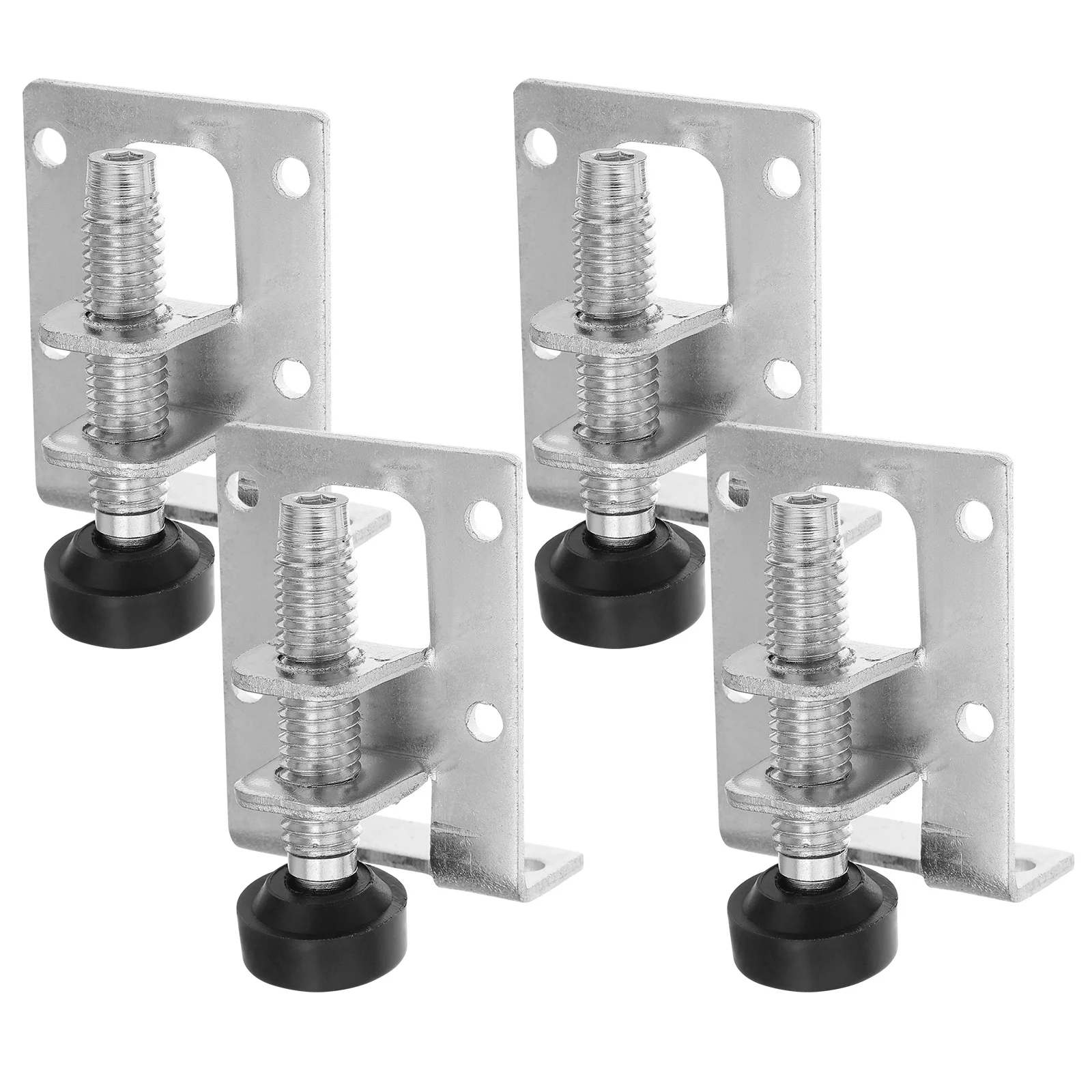 

4 Pcs Large Adjust The Foot Pad Leveling Feet Furniture Camping Adjustable Leg Leveler Silver