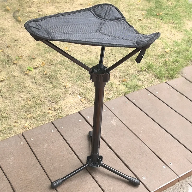 

Телескопический стул-табурет на одной ножке, мини-портативный, для улицы, путешествий, очередей, кемпинга, рыбалки, пляжа, треугольный