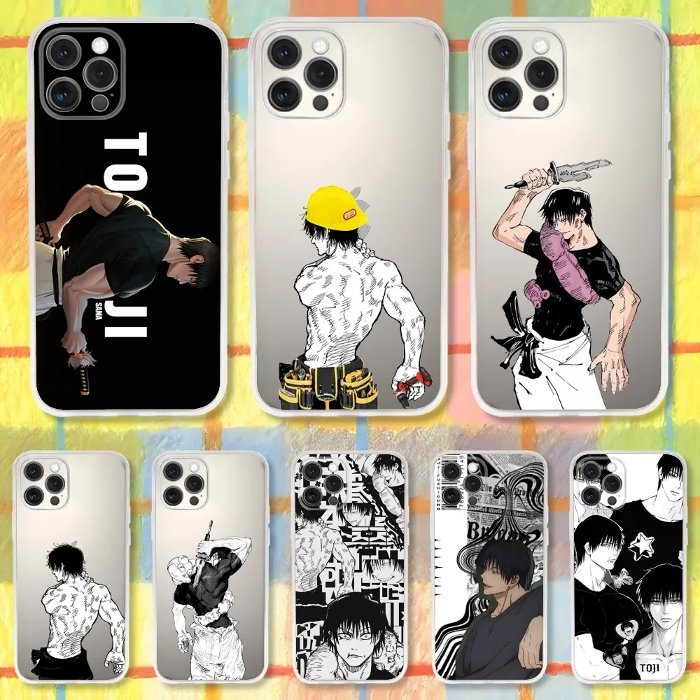 

Toji Fushiguro Jujutsu Kaisen Phone Case For iPhone 16,15,14,13,12,11 Pro,Max,Plus,X,XS,XR,SE,Mini Transparent Silicone Soft