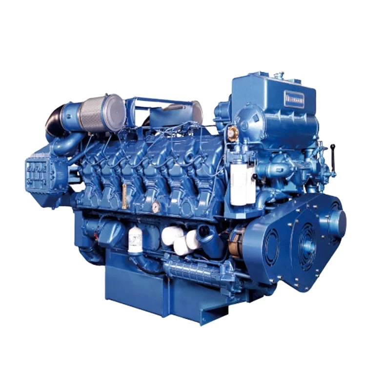 WEICHAI Ship Vessel With Gearbox 330-442kw 6M26 600hp 450hp Boat Diesel Marine Engine