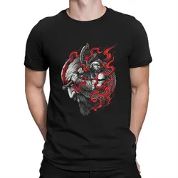 Fight T Shirt Men Pure Cotton Vintage T-Shirts O Neck G-God Of Wars Tees Short Sleeve Clothes Adult