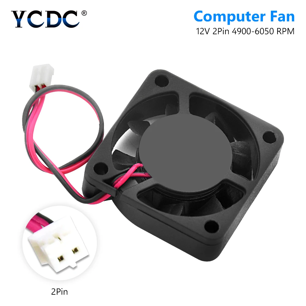 2x 40x40x10 Mm DC 12v 2 Pin Wires 4010 Video Chips Graphics Card Cpu Computer Fan Cooler Heatsink Air Exhaust Cooler Cooling Fan