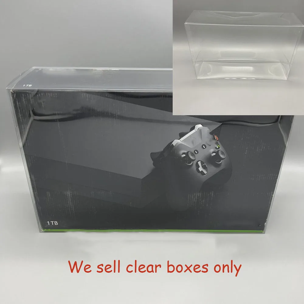 

Clear Transparent Display PET plastic box For Xbox one X console colorful box Protection storage cover