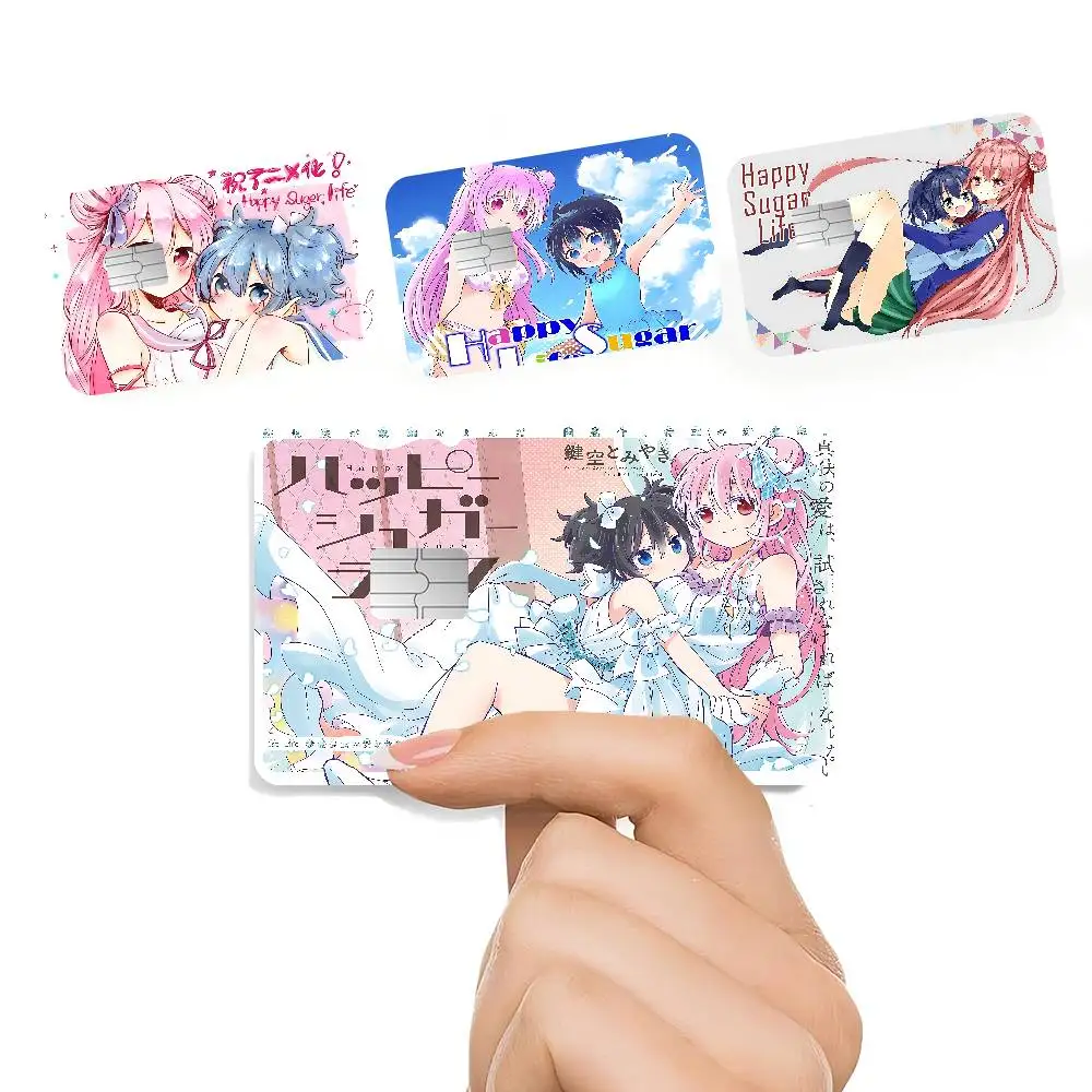 Happy Sugar Life Anmie Anime Spend or Save Funny Shell On Off Ultra Thin No Fade Sticker Skin Cover Film for Debit Credit Card