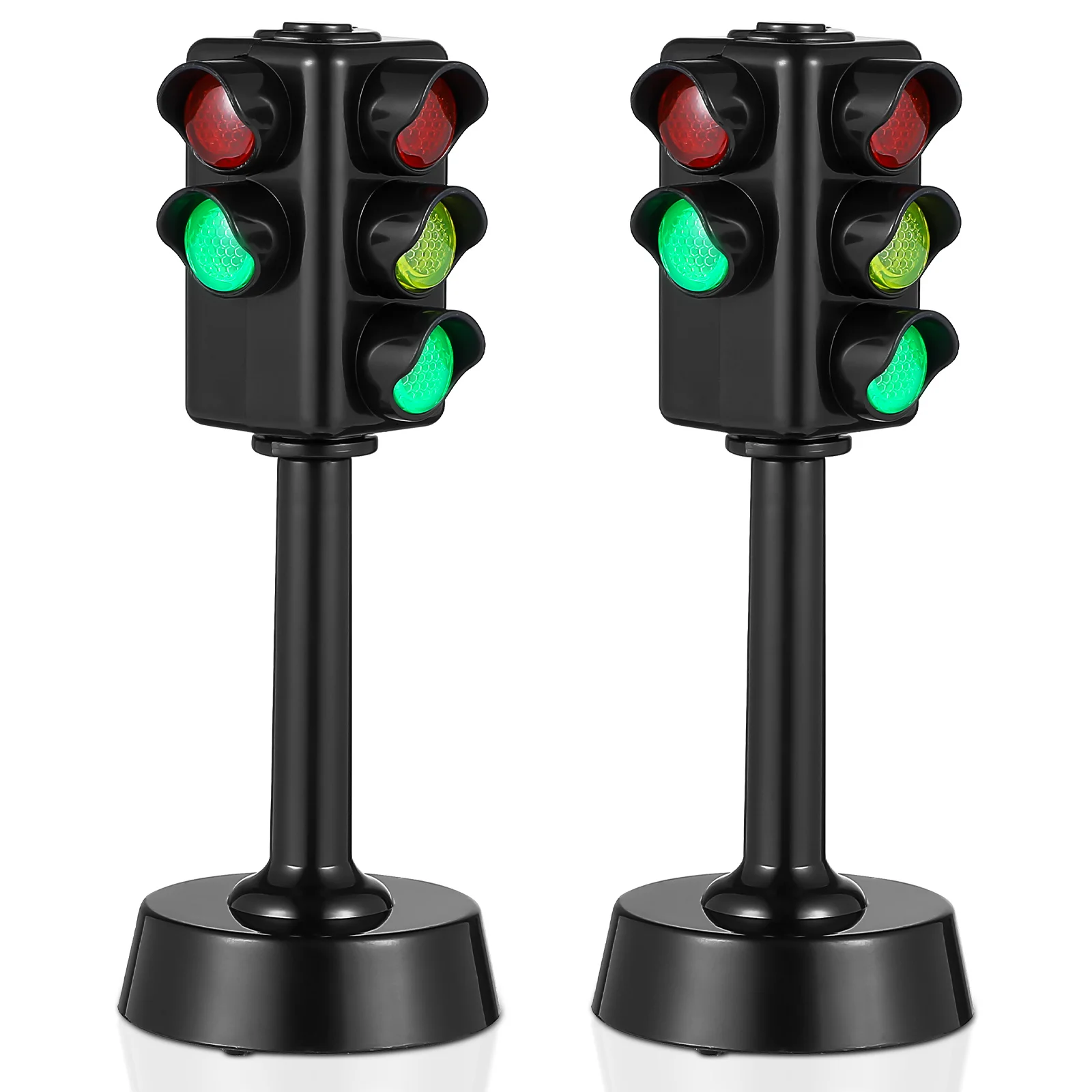 

2 Pcs Kids Traffic Signal Lights Simulated Traffic Light Models Early Education Traffic Stop Light Lamps for Toddlers