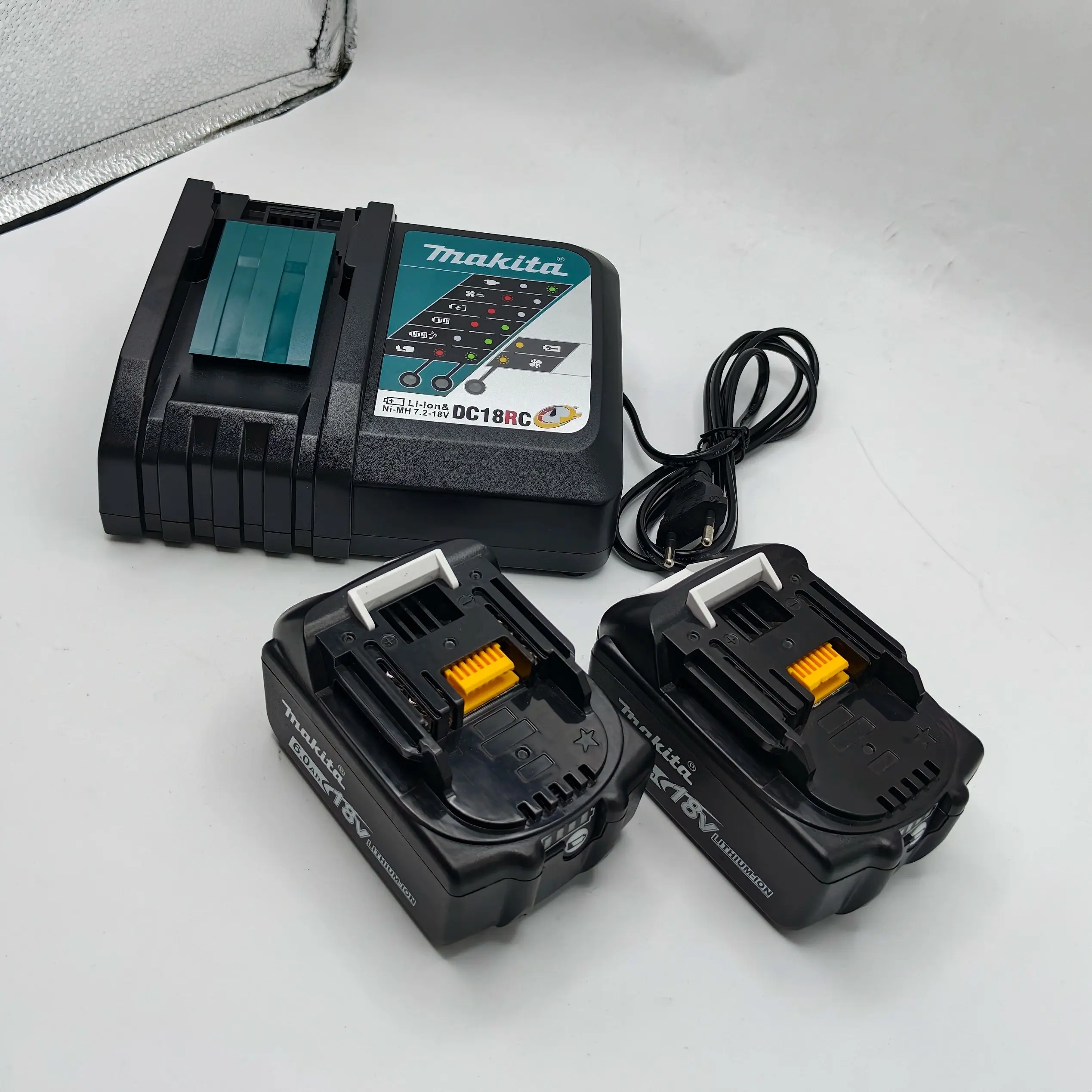 Makita 18V 6.0Ah Battery Compatible with BL1860B BL1840 BL1830B BL1850 Power Tool Battery Extended Life Makita Charger Included