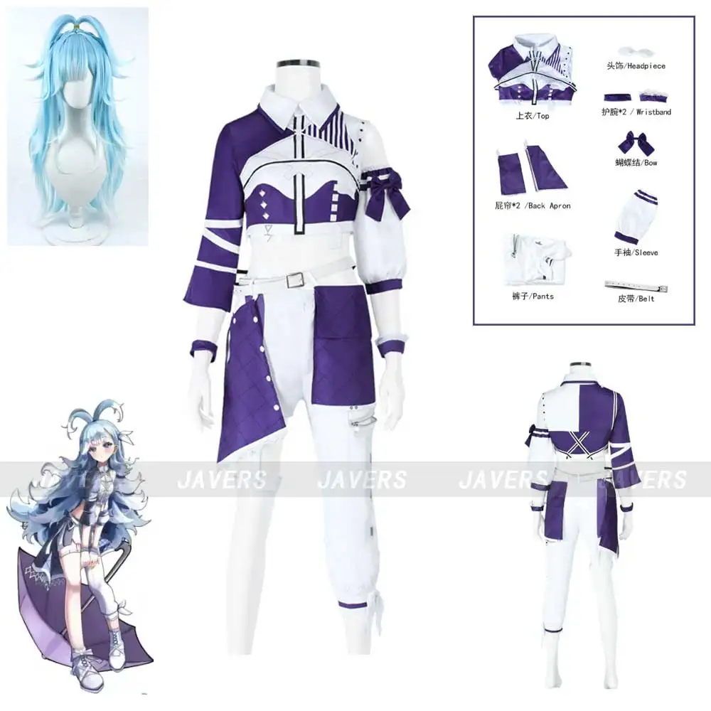 

Kobo Kanaeru Косплей Виртуальный костюм YouTuber VTuber Hololive Kobokan Idol Синяя униформа Женский сексуальный карнавальный костюм для ролевых игр