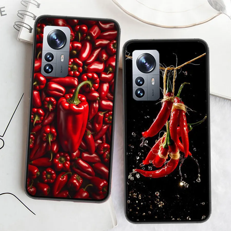 Taste The Flavor of Chili Peppers Phone Case For Xiaomi Mi 14 13 12 11T 10T 12T Pro 12X 11i 11 Ultra 10 Lite 5G 9 8 6X 5X A1 A2