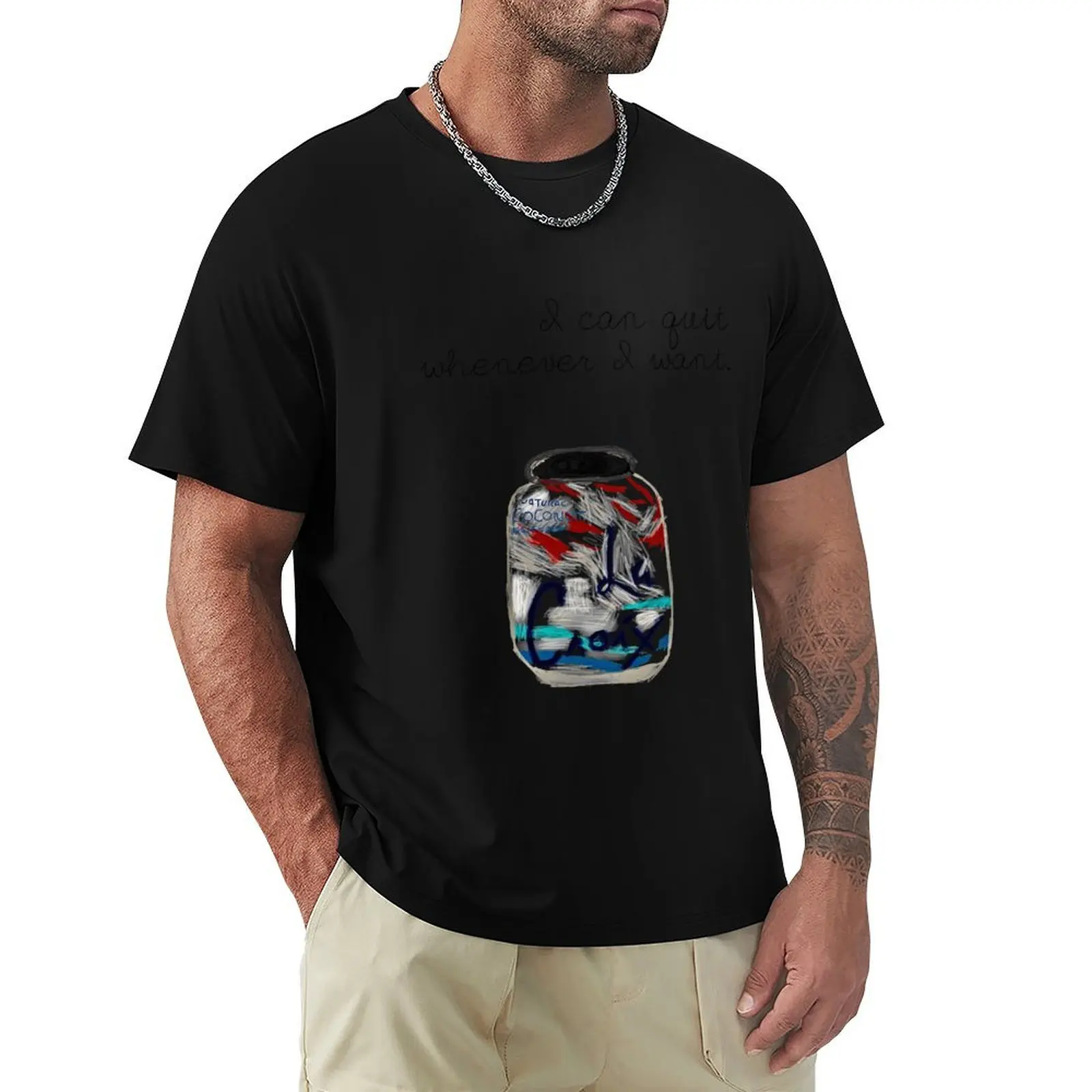 

I can quit coconut La Croix T-Shirt Work Short Sleeve Cotton Top