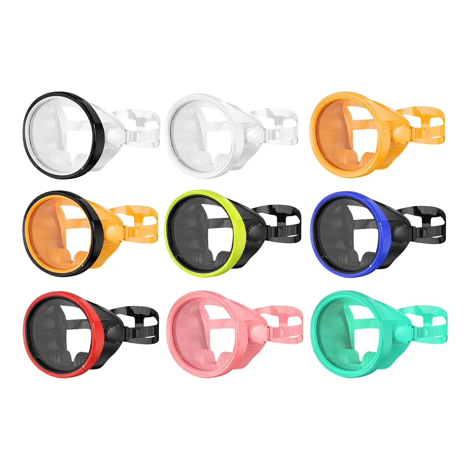 

Маска для подводного плавания, противотуманная, овальная, из силикона и стекла, портативное оборудование для подводного плавания для фридайвинга, очки для подводного плавания с широким обзором и одной линзой