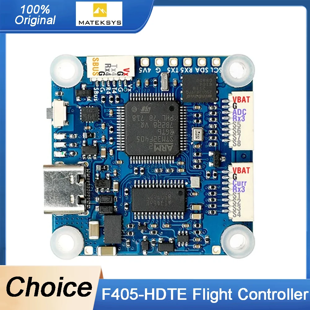 

MATEK F405-HDTE F4 Flight Controller STM32F405 Built-in Dual BEC OSD Blackbox 3~12S LiPo 30X30mm for FPV Drone instead F722-HD