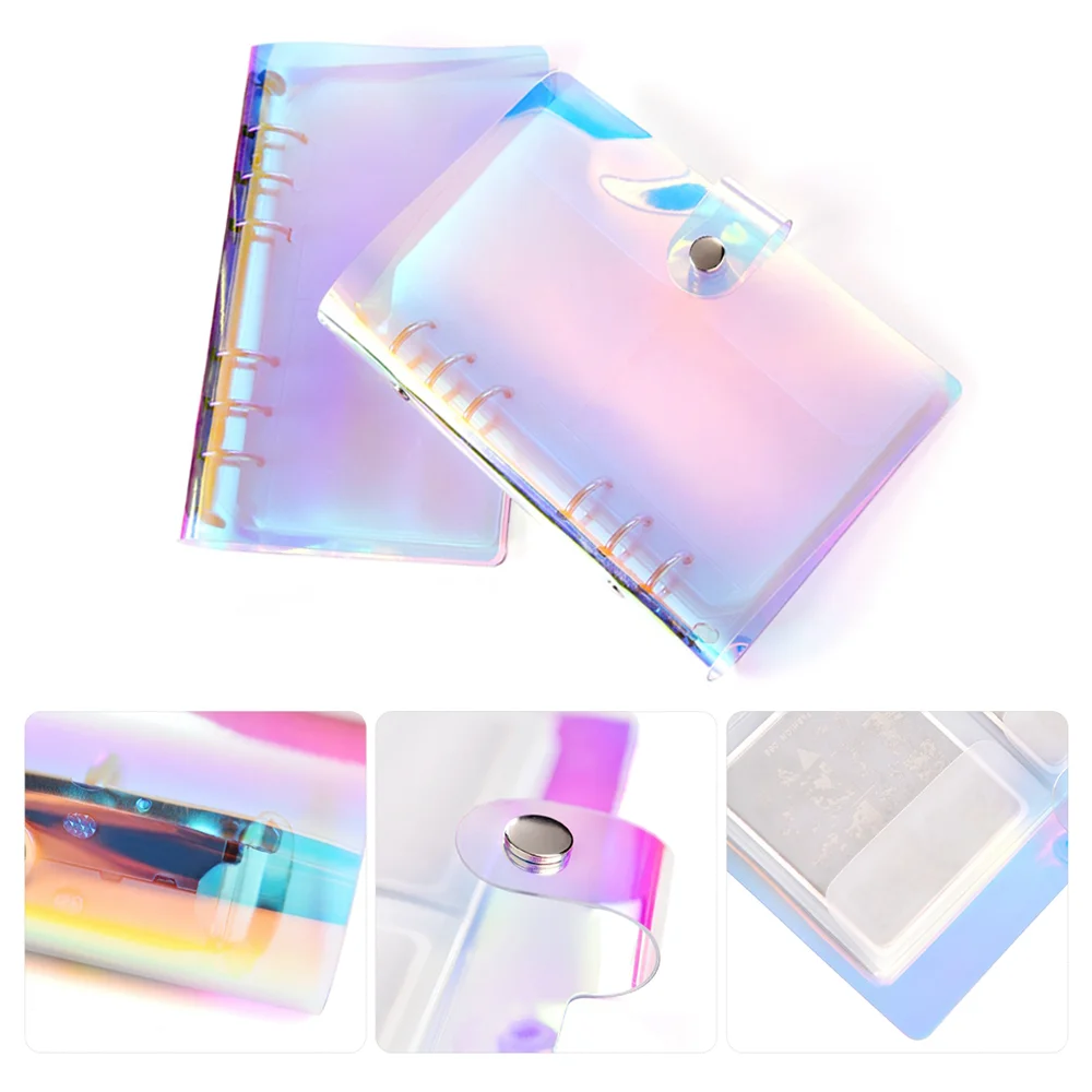 KADS Colorful Nail Art Stamp Card Bag Nail Art Stamping Plate Holder Stamp Template Organizer Empty Case Stamp Bag For Nail