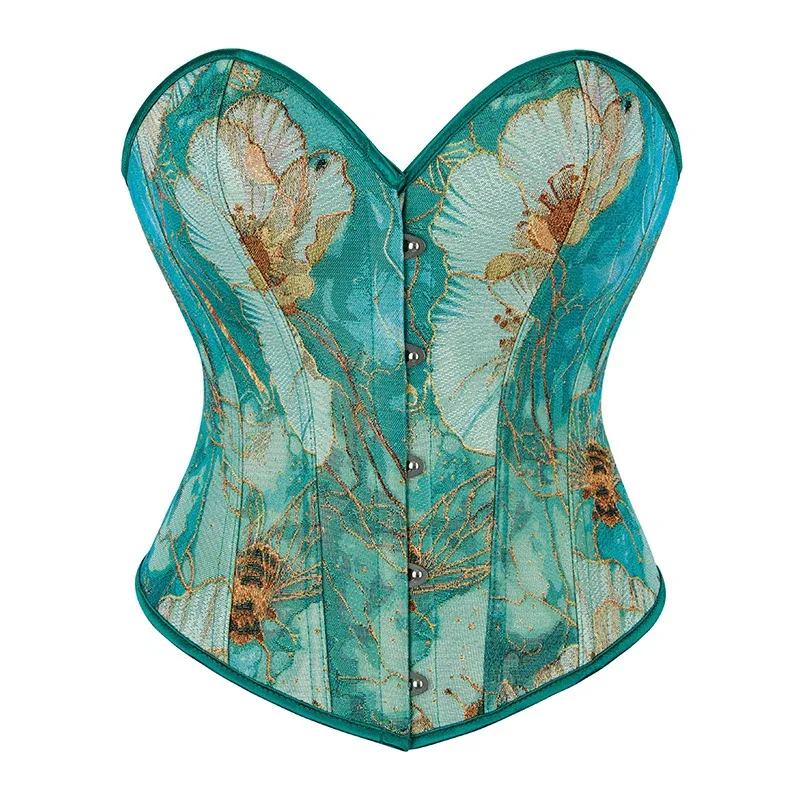 

Oil painting palace style jacquard bee tube top corset, Renaissance corset, French fashion elegant slim corset