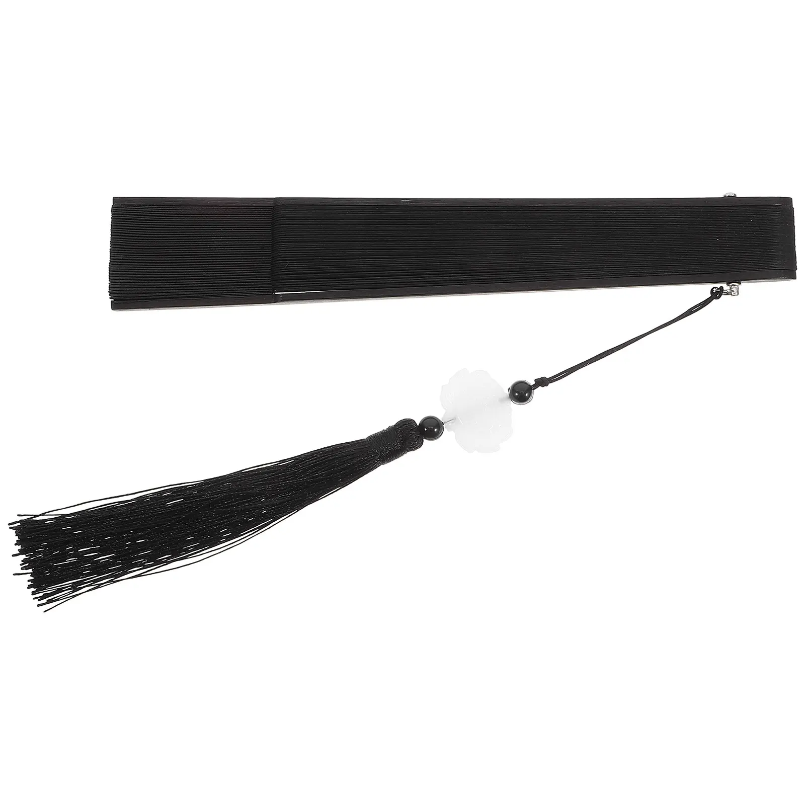 

Black Folding Fan Chinese Style Decorative Dance Party Prop Handheld Hand Fan Foldable Traditional Fans