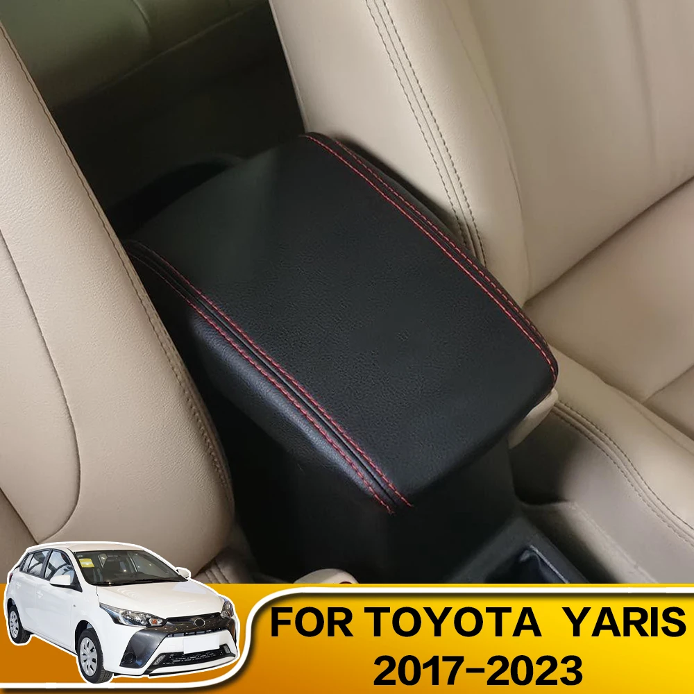 

1 Pcs Center Armrest Console Box Cover Accessorie Car Trim Protective Case For Toyota Yaris 2017 2018 2019 2020 2021 2022 2023