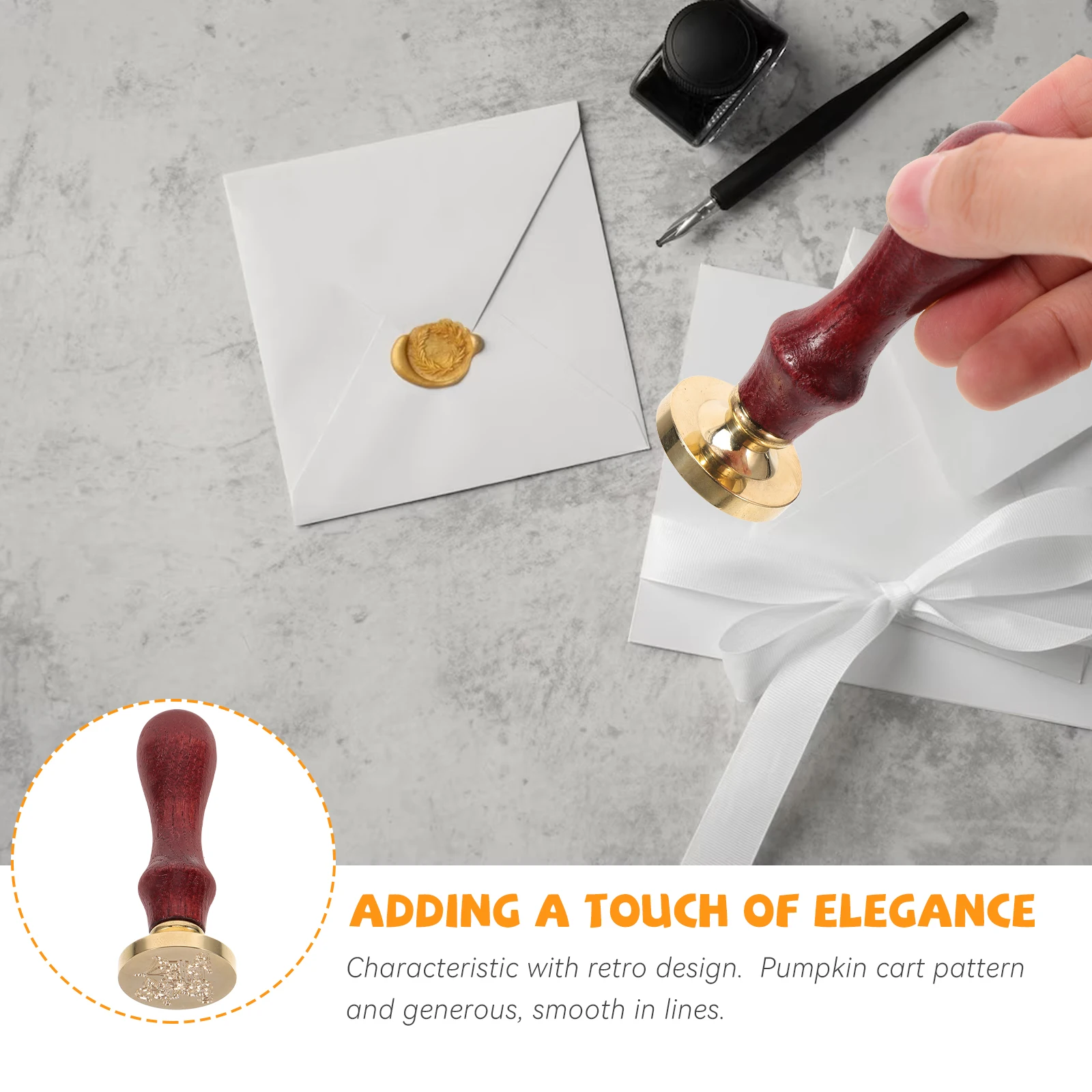 

Wax Seal Stamp Heads Copper Stamps H for Envelopes Invitations Packages Creative Pattern Sealing Accessories Retro