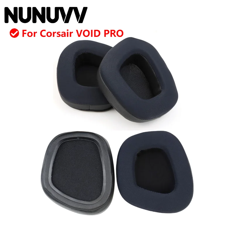 

NUNUVV Replacement for Corsair Void RGB Elite USB PRO/SE Surround Headband EarPads Earphone Cushions Headphones Protein Earmuff