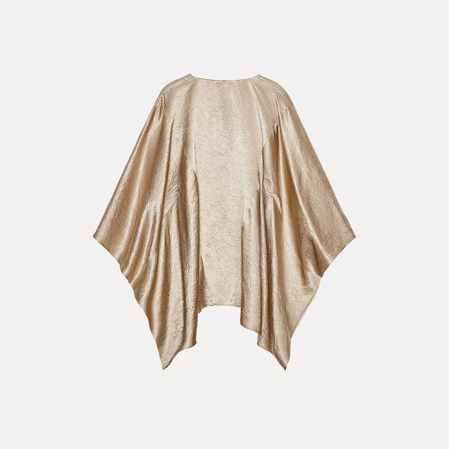 قميص نسائي من Z بتصميم عصري من الساتان الحريري ذو طبقات زخرفية فضفاضة بأكمام طويلة لخريف 2025 بتصميم أنيق 5344