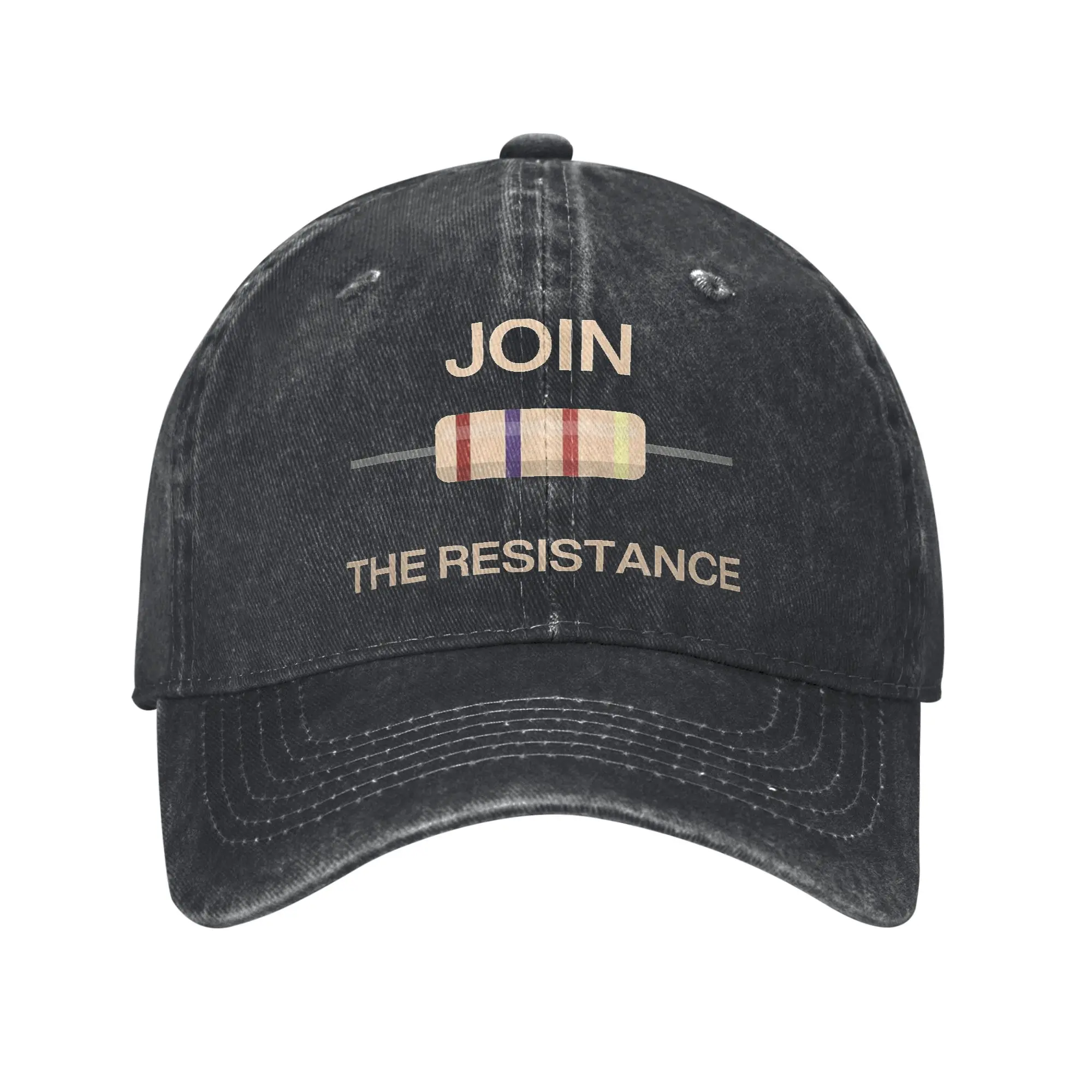 Join the Resistance Meme Men Women Baseball Caps Funny Physics Science Joke Distressed Cotton Hats Cap Adjustable Fit Headwear