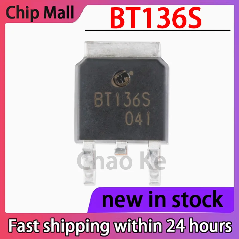 10 Stück BT136S Paket TO-252-2 Bidirektionaler Thyristor (Thyristor)/Modul mit drei Anschlüssen