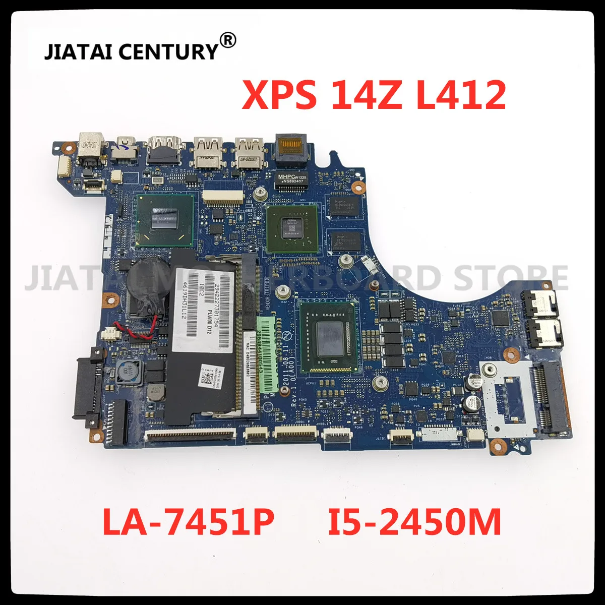 

For DELL XPS 14 L412Z Laptop Notebook Motherboard LA-7451P w/ i5-2450M + GPU CN-01GY8V 1GY8V Mainboard 100% tested