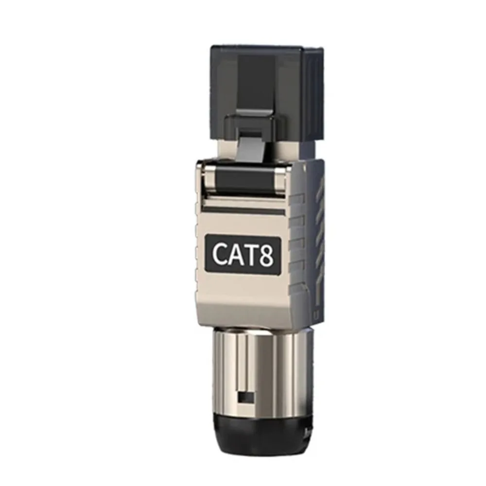 2000MHz RJ45 Cat8 Cat7 Cat6A Connectors 40G LAN Cable Crystal Head Panel Free Easy Termination Plug Reusable 22AWG - 24AWG