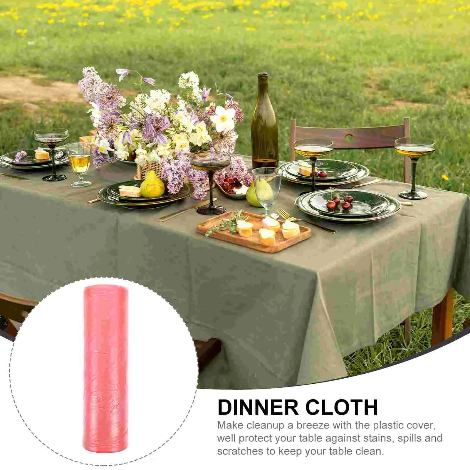 Roll/20pcs 180/200cm Disposable Tablecloth Plastic Thin Film Table Cloth Dinner Cloth Table Decor