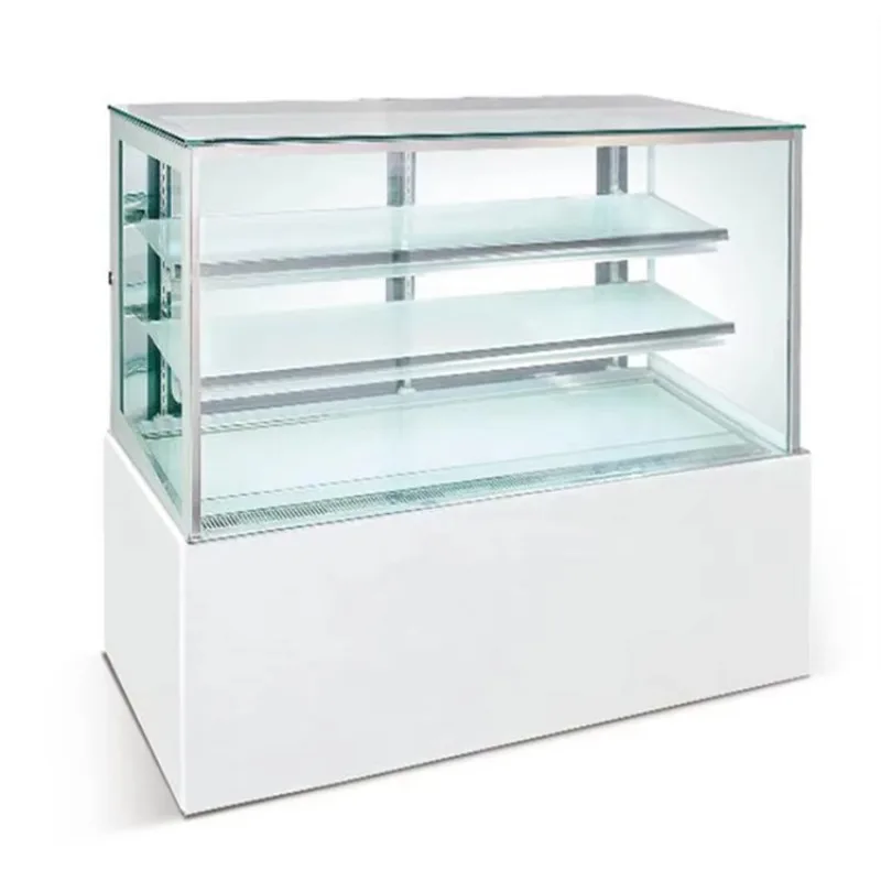 Commercial Customized Curved Glass Cooler Bakery Cake Display Showcase Refrigerator