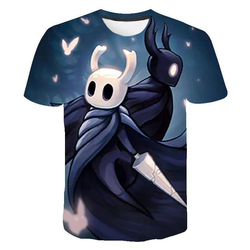 Hollow Knight 3D Print T-Shirts Men Women O-Neck Short Sleeve T Shirt Hip-hop Oversized Tees Harajuku Tops Man Street Clothing