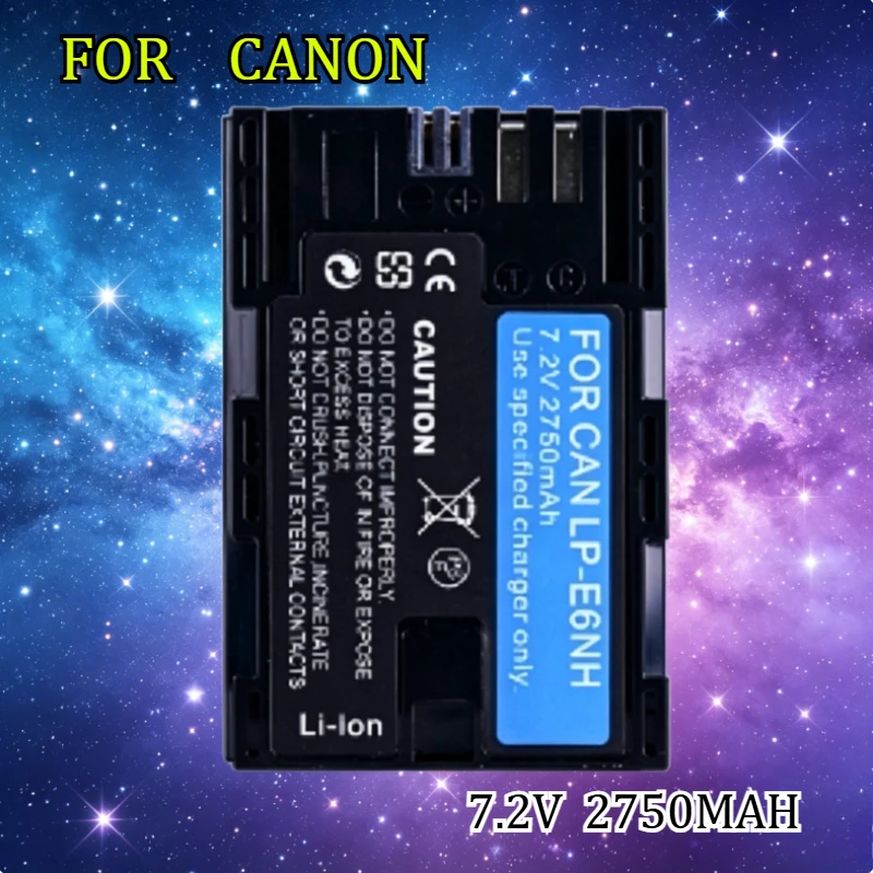 2700mAh 7.2v Suitable for  Canon EOS 80D 90D 5D3 5D4 6D2 7D R5 R6 LP-E6 LP-E6NH Long Endurance Stable  Digital  Battery