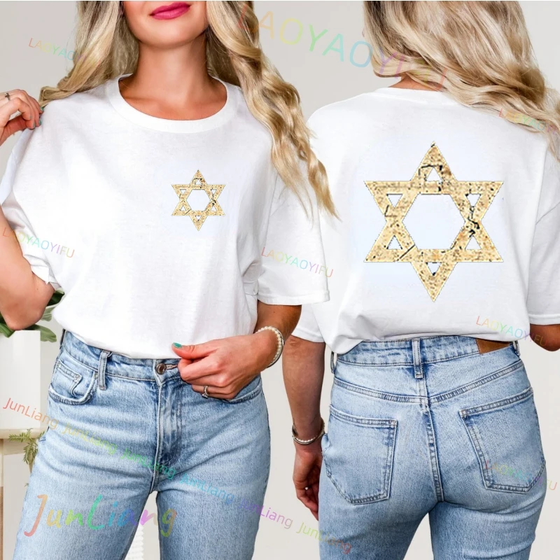 Solomon Seal Original Mens T-shirts Star of David 100% Cotton Unisex Y2k Clothes Men's Clothing Harajuku Goth Shirt T-shirt