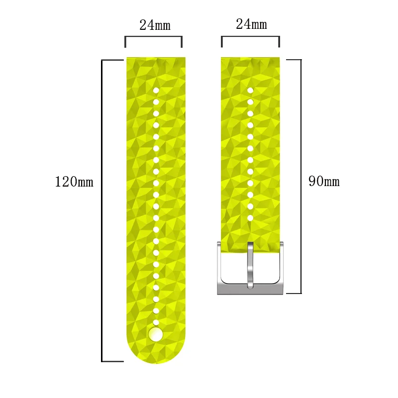 24mm Strap for Suunto 9 7 Sport Watch Strap Silicone Breathable Bracelet Watchband for suunto spartan sport wrist hr 24mm