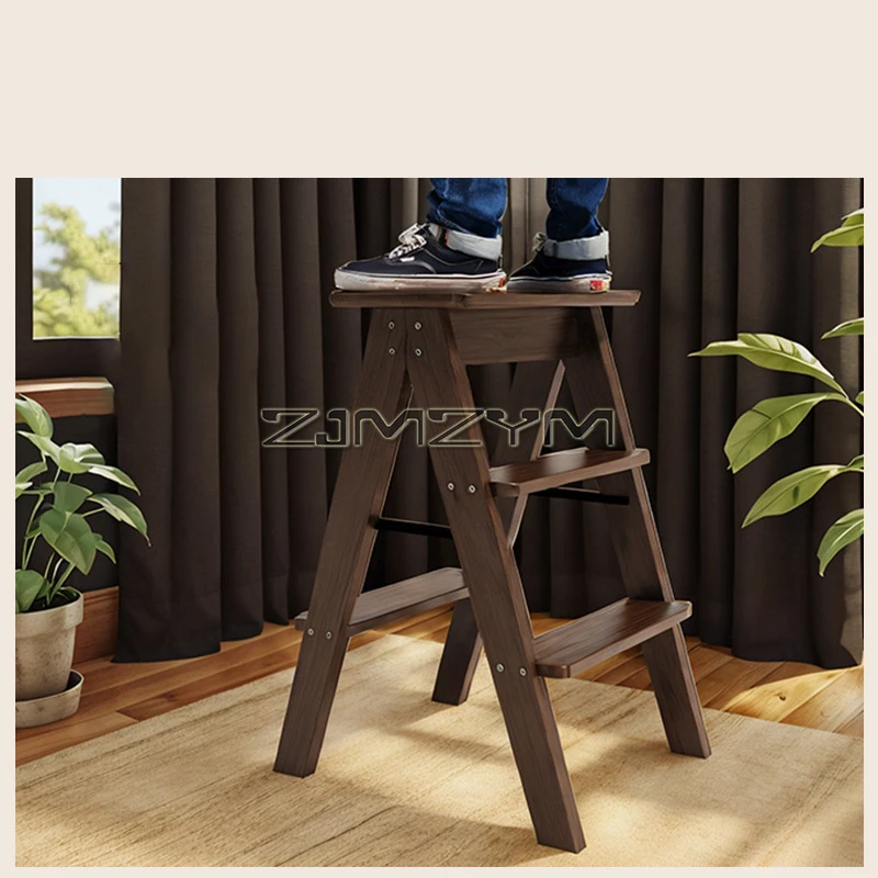 3 Step Ladder, Folding Step Stool with Wide Pedals Portable Step Ladders Counter Chair for Home, Kitchen, Office, 100KG