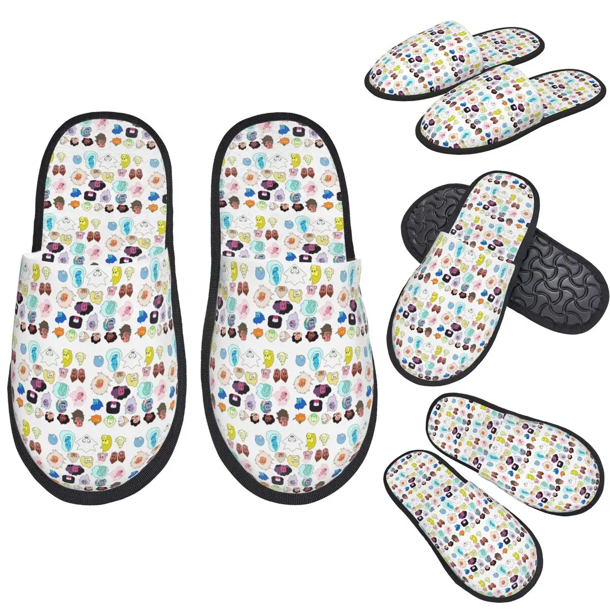 

Custom Steven Universe Heads Slippers Memory Foam Warm Soft Women House Slipper Bedroom Comfy Shoes