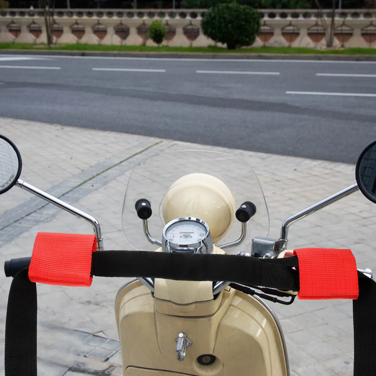 Motorcycle Handlebar Strap Heavy Duty Nylon Soft Tie Down Easy Install Universal Fit for Bikes Trailers