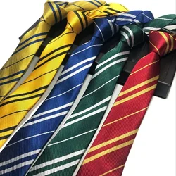 Magic School Tie Harris Halloween Cosplay Lovely Costume Prop Twill Casual College Badge Costume Necktie 4 Color