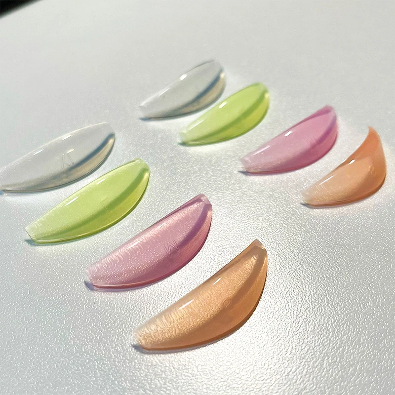 4 Paar Silikon Wimpern Dauerwelle Pad Lifting Wimpern Stangen Schild l verzogene Wimpern Locken wickler Zubehör Applikator Make-up-Werkzeuge