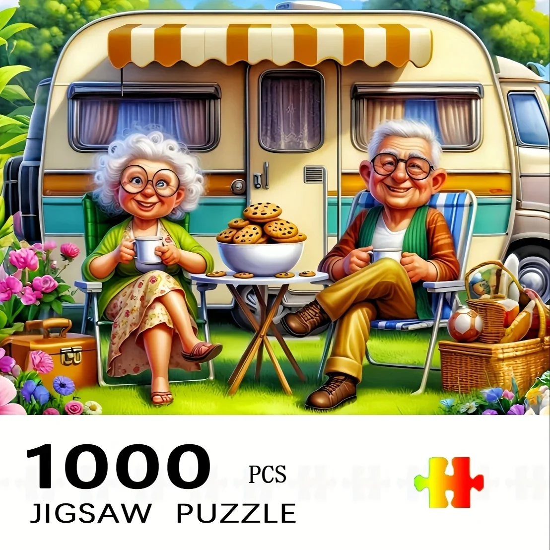 1000 قطعة من أحجية الصور المقطوعة للأجداد السعيدة - لعبة ألغاز ورقية كبيرة للبالغين، لعبة التفاعل العائلي، ديكور منزلي DIY، الدماغ C #1