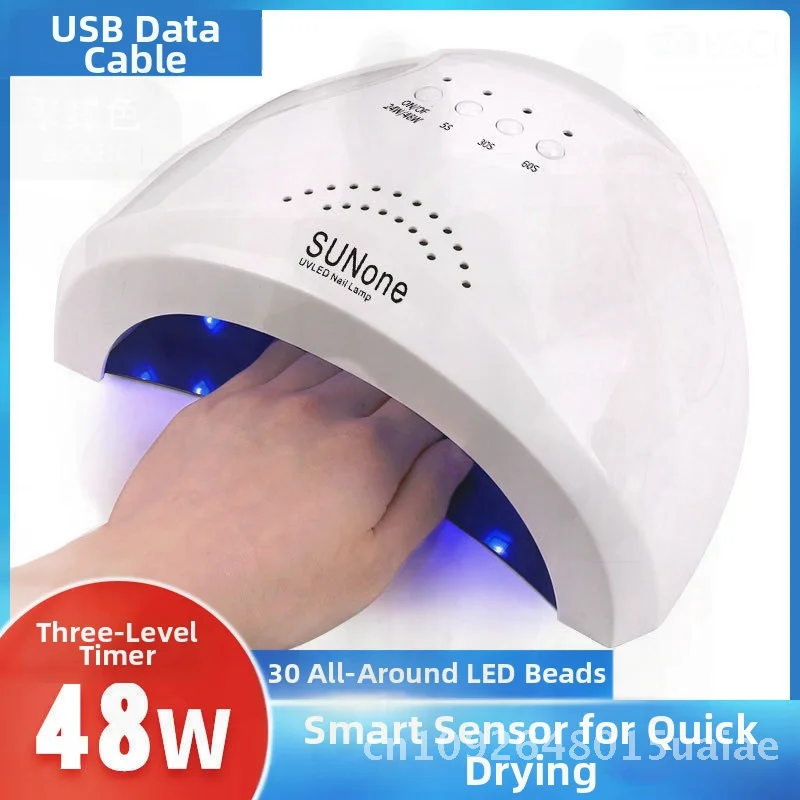 Sunone Sunshine 1 UV-Nagellampe, 48 W, Induktions-Phototherapie-Backlampe für Nagelkunst, mit Nagellack-Kleber und Zubehör
