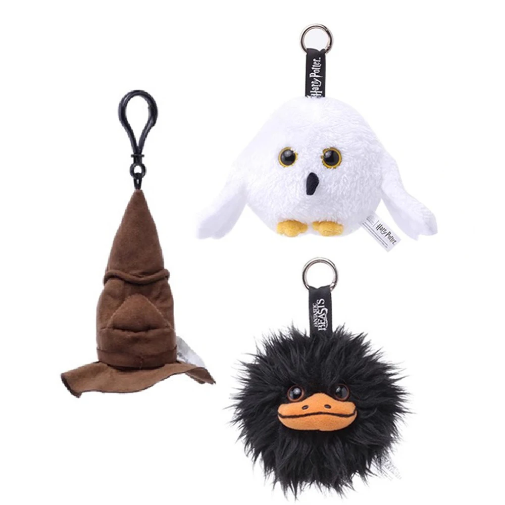 Porte-clés en peluche d'animaux fantastiques de Harry Potter, 12cm, mignon, doux, film TV, poupées en peluche, accessoires pour filles, cadeaux