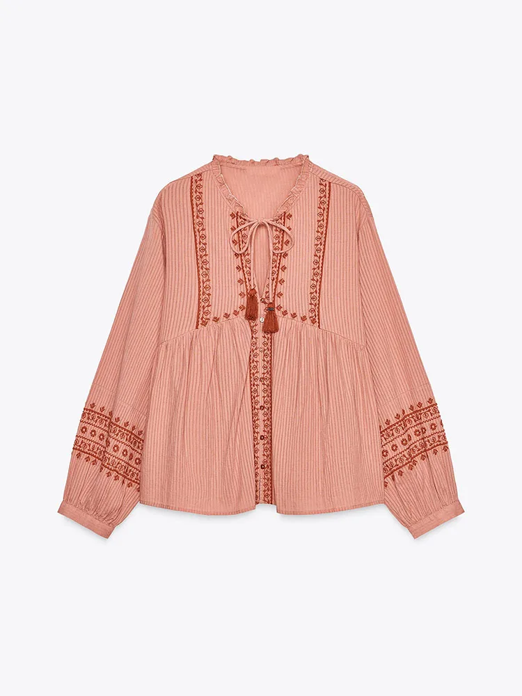 الراقية عادية مطرزة طويلة Sve irt للنساء شتاء جديد وصول ZA2025 المرحلة العرقية زي Hanfu التقليدية #5