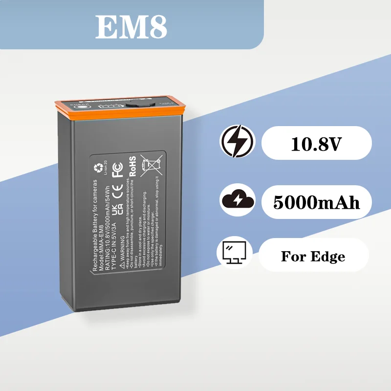 

Replacement Battery EM8 For Edge Edge2 Edge Pro Edge2Pro 10.8V 5000mAh Hunting Camera