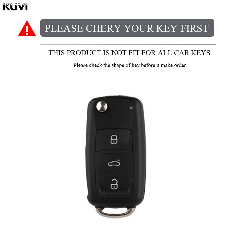 ABS Carbon Fiber Car Key Case Cover Shell For VW Volkswagen Polo Golf Passat Beetle Tiguan Seat Leon Altea Skoda Octavia Kodiaq
