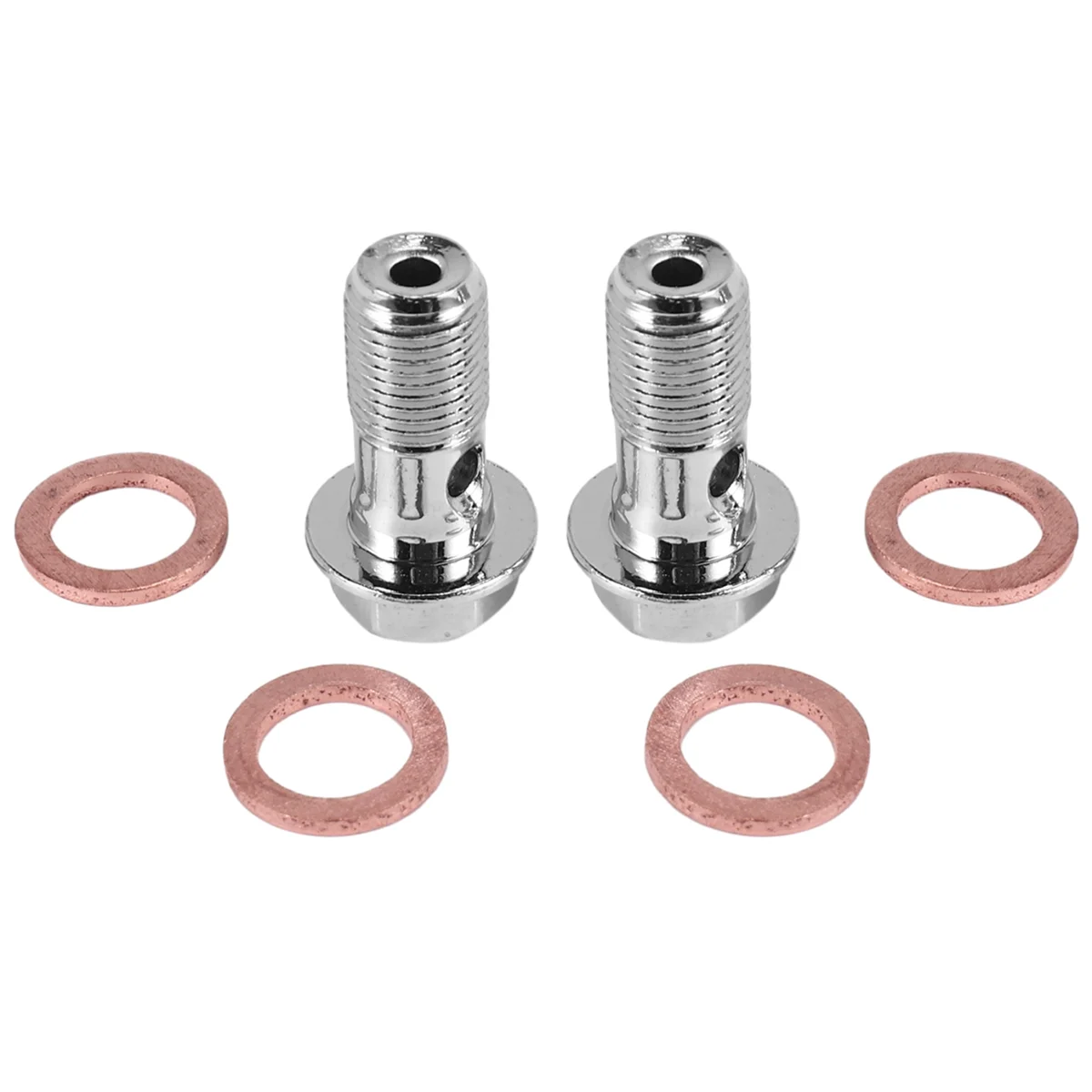 Motocicleta Freio inoxidável Banjo Bolt, Pinça Cilindro Mestre, M10 x 1.0mm, 2 Pcs