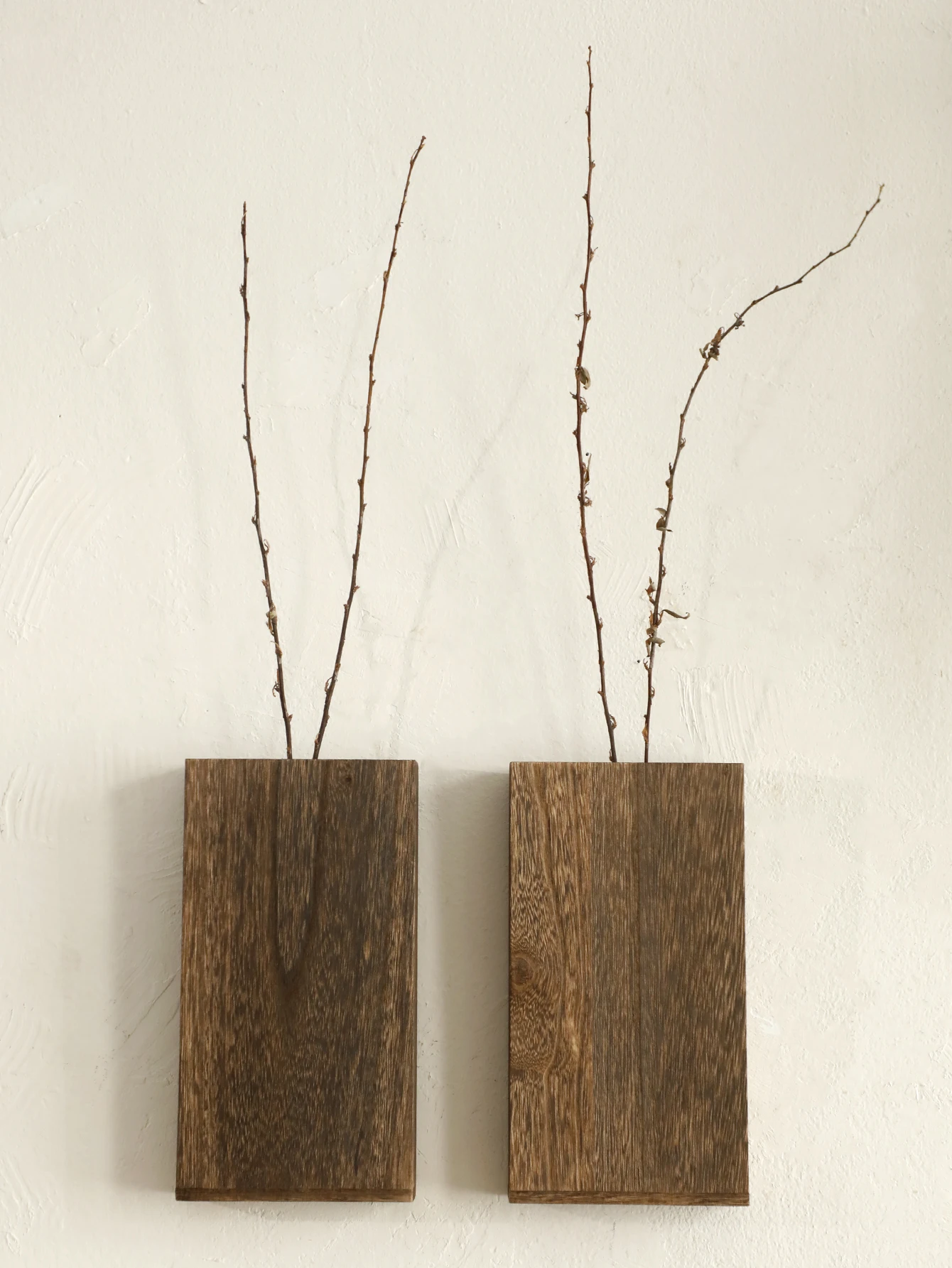 Charcoal Wooden Wall Mounted Planter for Dried Flowers and Plants Boho Room Decoration Aesthetic Wall Decor Home Decoration
