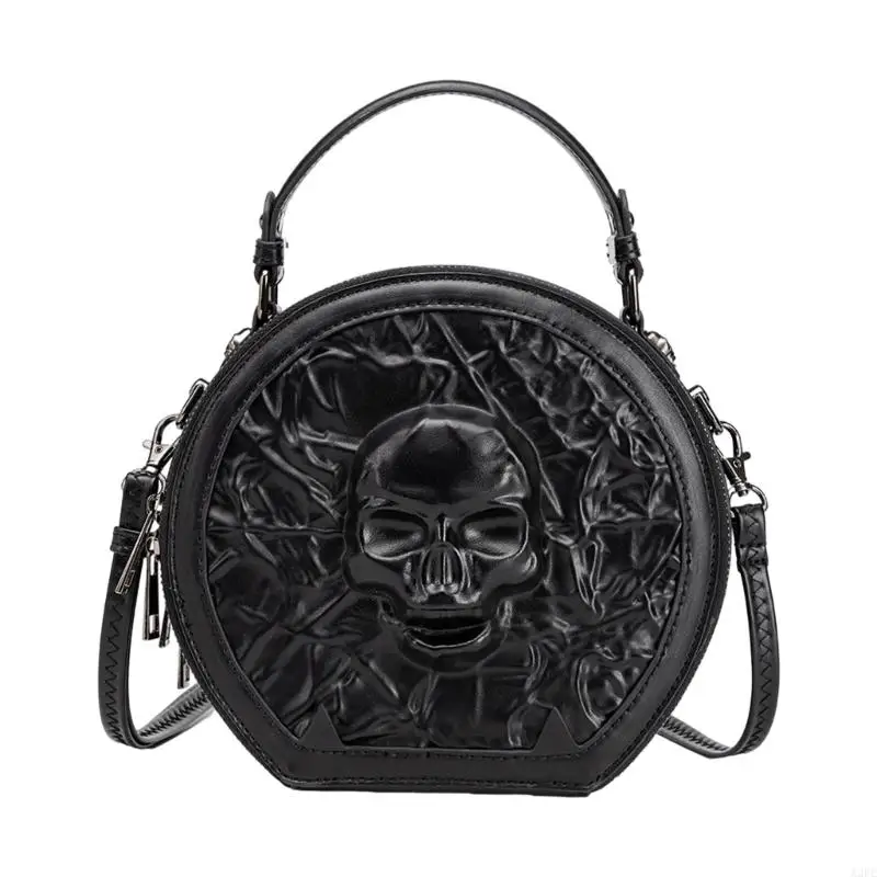 

A3PE All-Matching Crossbody Bag for Women Gothic Shoulder Bag Steampunk Handbag Retro Round Bag Everyday Bag