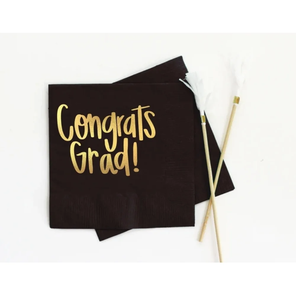 

50pcs Graduation Party Decorations Congrats Grad Cocktail Napkins Class of 2023 Graduation Napkins- Ready to Ship!Guest Towels